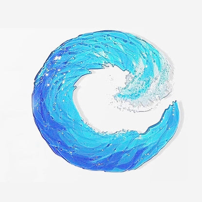 Wave Fused Glass Sculpture Wave Acrylic Craft Ornament