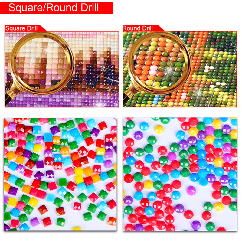 5D Diamond Painting With Round And Square Beads Craft