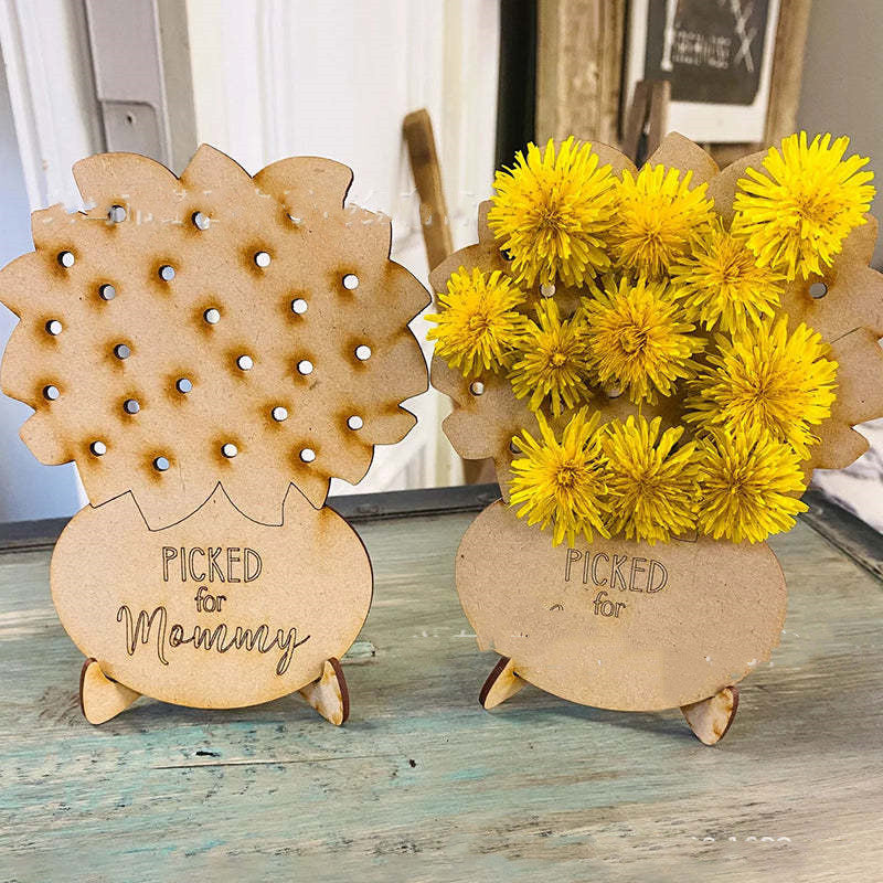 Rustic Flower's Holder Wooden Stand Craft